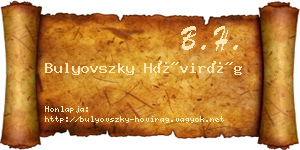 Bulyovszky Hóvirág névjegykártya
